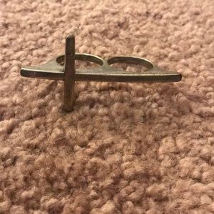 Nasty Gal Jewelry - FREE IF BUNDLED: Cross Two Finger Ring Nasty Gal Jewelry - FREE IF BUNDLED: Cross Two Finger Ring